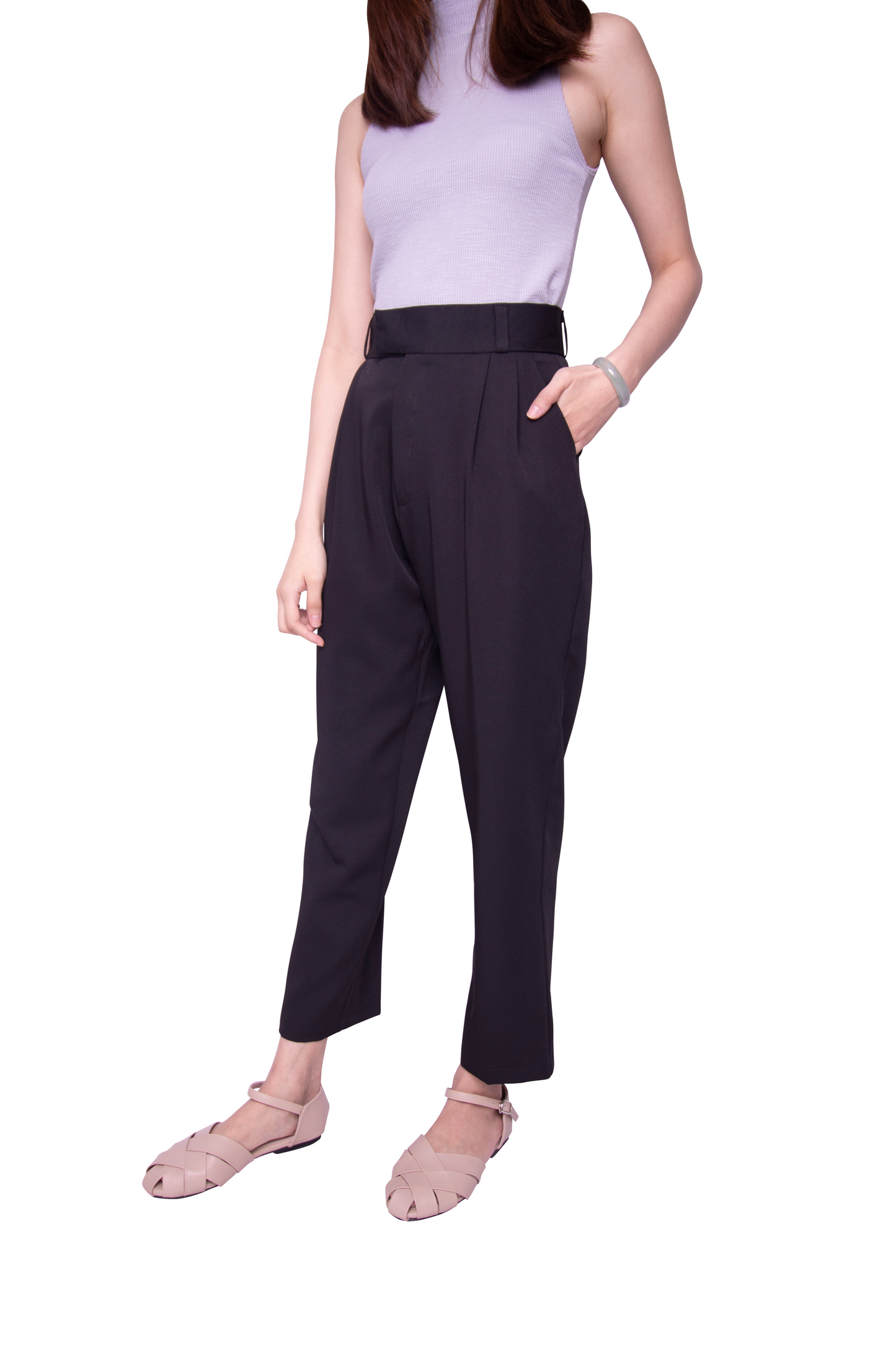 Lisette Straight Leg Pants in Black